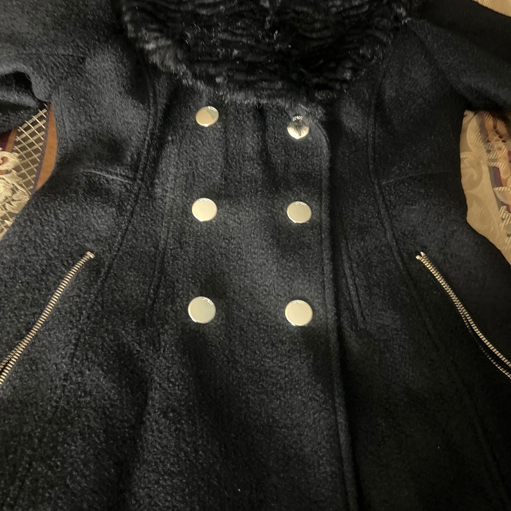 Guess Brand Black Winter Dress Coat 3/4. Size M